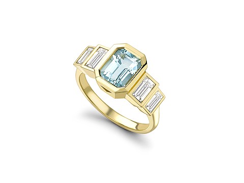 beautiful aquamarine ring