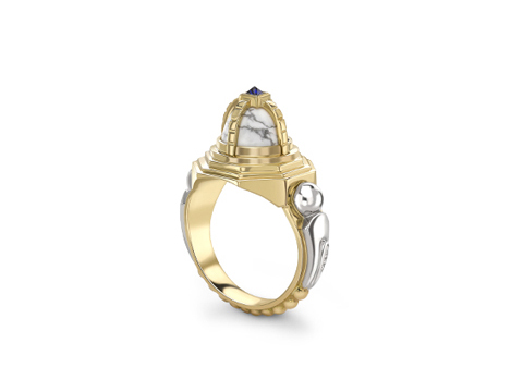 Ornate Howlite Ring