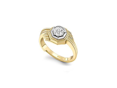 Octagonal Engagement Ring